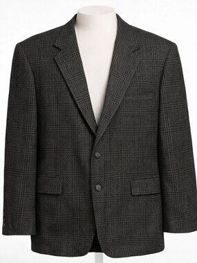 Vintage Sutter & Grant Tweed Wool Blazer 40R Coat Tweed Pockets USA Tailored